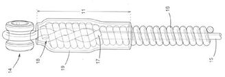 Depiction of a wound musical instrument string from U.S. Patent 6,348,646.